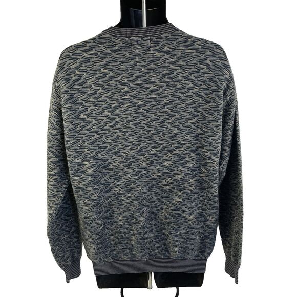 Vintage Mens Peconic Bay Traders 3D Knit Textured Cotton Sweater Size XL Cosby - Picture 6 of 6